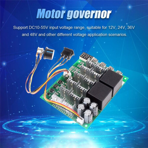 DC10V-55V Motor Speed Controller Digital Display 60A Regulator Speed Controller 12V-48V 100A Max Electrical Equipment 2