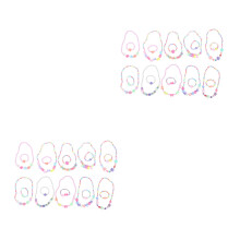 20Sets Kinder Acryl Schmuck Set Bead Halskette Armband Farben