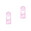 2Stk Vielseitiges Zeichenwerkzeug Lineal Rosa 1