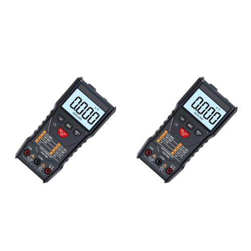 2Pcs Handheld Digital Multimeter Black for Home Use Accurate Testing