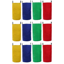 12Pcs Assorted Color Sack Race Bags Durable Outdoor Game
