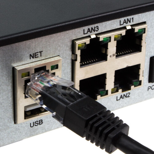 kenable Ethernet Network Cable Cat6 GIGABIT RJ45 COPPER Internet Patch Lead Black 0.5m 1