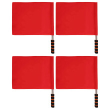 4Stk Rote Signalflaggen Nylon Für Sport Schiedsrichter Und