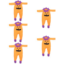 5Stk Halloween Baby Langarm Romper Orange Weicher