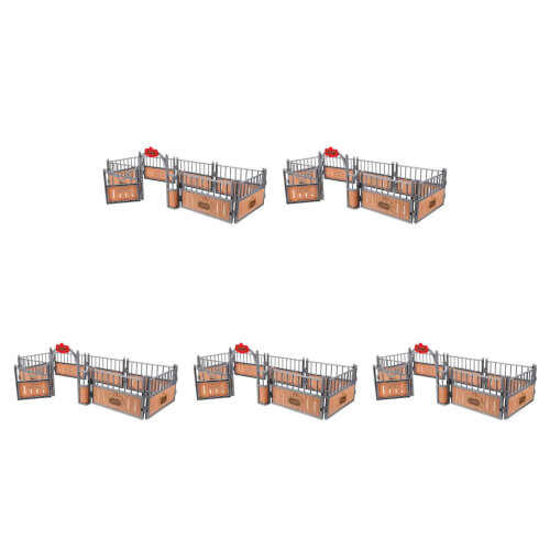 5Stk Plastik Zaun Spielset Pferde Stall