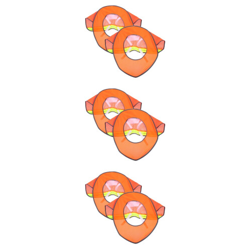6Pcs Hard Hat Mesh Sun Shade Orange Full Brim Hardhat Accessory