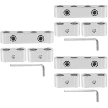 3Sets Zündkerzenkabelhalter Aluminium Auto Drahtscheiben Silber Set