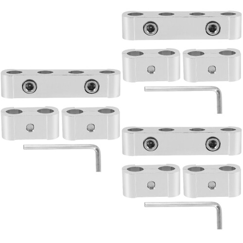 3Sets Zündkerzenkabelhalter Aluminium Auto Drahtscheiben Silber Set
