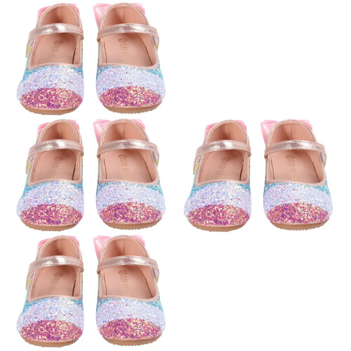 4Paare Freizeit Schuhe PU Leder Bunt