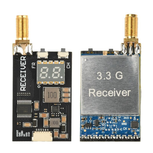 3.3G 64CH VRX FPV Wireless Image Transmission Receiver Frequency Support Range 3060-3500MHz/Automatic Search 1