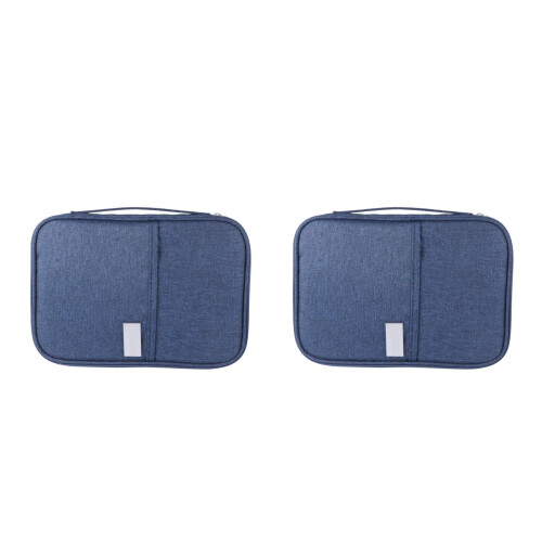2Stk Reisefreundlicher Passinhaber Navy Mit Rfid- Organizer