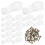 60Pcs Secure Plastic Glass Clips Clear Wardrobe Cabinet Mirror Holders 3