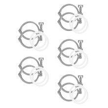 10Sets Rvs Siliconen Klemmen Tri Clamp Silver Voor Ferrule