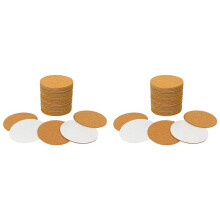 80 Pack Self-Adhesive Cork Round 3.5 Inch Backing Sheets Cork Coasters for DIY Crafts-Bottom Protection