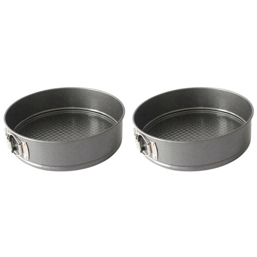 2X Assadeira Redonda À Prova de Vazamentos com Forma Redonda para Assar Bolo com Fundo Removível (7 Polegadas)