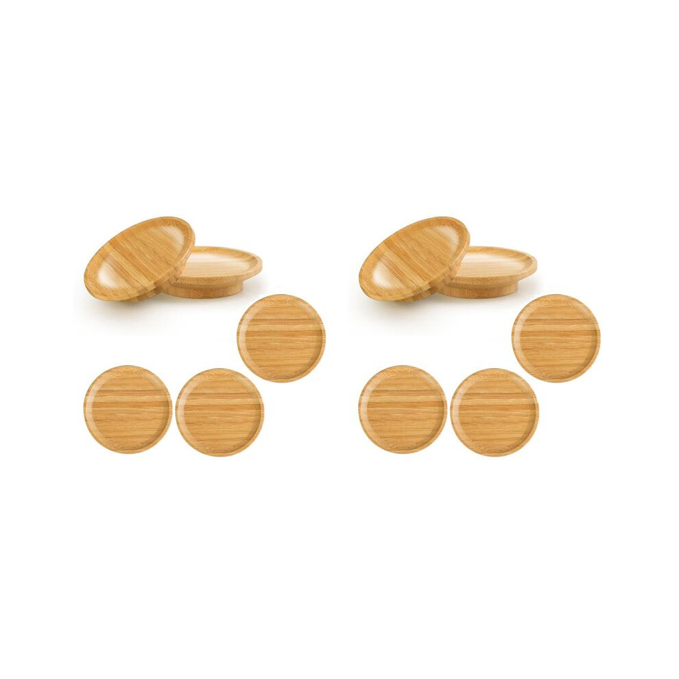 Semoic 10Pcs Wine Glass Charcuterie Topper, Wine Glass Charcuterie Board Topper, Bamboo Wine Glass Topper For Family Gatherings