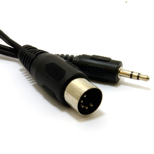 kenable 5 Pin Din Plug To 3.5mm Jack Stereo Plug Audio Cable 0.5m 50cm 1