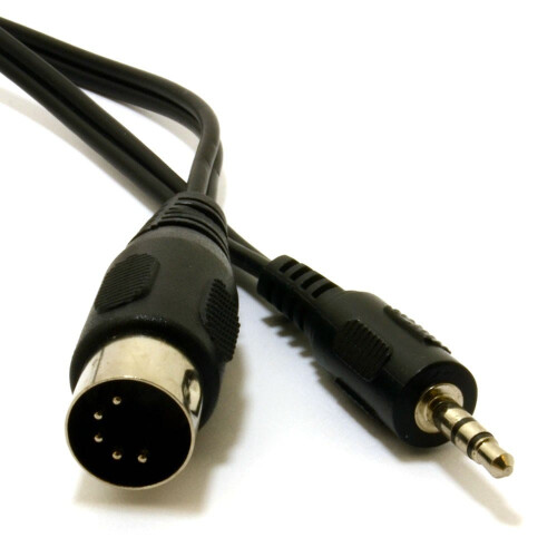 kenable 5 Pin Din Plug To 3.5mm Jack Stereo Plug Audio Cable 0.5m 50cm 2