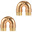 2Stk Trompeten Bogen Hals Röhrchen Messing Gold 4