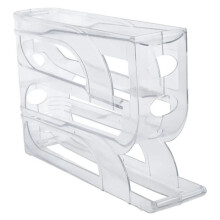 Automatic Scrolling Egg Rack Egg Basket Container Roll Down Refrigerator Egg Dispenser Kitchen Home Transparent