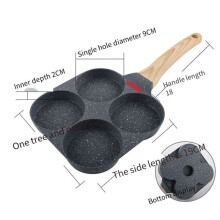 Eierpfanne für 4 Tassen, Antihaftbeschichtet und Gesund, Eierpfanne Aus Granit, Vielseitige Frühstückspfanne für Eier, Pfannkuchen, Plett Crepes-A