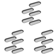 15 Stück Hot Dog Form Kohlenstoffstahl Wurstformen Antihaft Backformen Oval Hot Dog Brötchen Backform für DIY Hausgemachte Brot Werkzeug