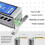 Memory Cooler with 4.6Inch IPS USB Secondary Screen Metal Case Computer CPU GPU RAM Monitor Custom Screen Display Silver 7
