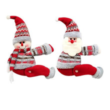Set of 2 Christmas Curtain Buckle Tieback,Cute Santa Snowman-Curtain Holdbacks Tiebacks,Christmas Holiday Decor for Home