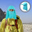 2Stk Multifunktionaler Blauer Outdoor Sonnenhut Und 11