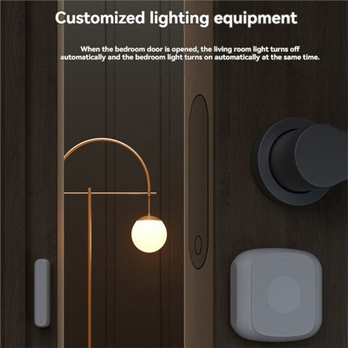 Tuya ZigBee  Door and Window Sensor Burglar Magnetic Sensor with Scene Interaction Button APP Remote Control 2
