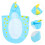 Blaue Kinder Kapuzenbadetuch Baumwolle 9