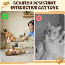 Katzen-Wrestlinghandschuh, Katzen-Puppen-Wrestler mit Robuster Polsterung für Sicheres Interaktives Spielen, Gegen Langeweile Beim Training