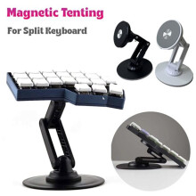 Adjustable Magnetic Stand for Split Keyboards Phones Tablets & PCs 360-Degree Rotation Adjustable White