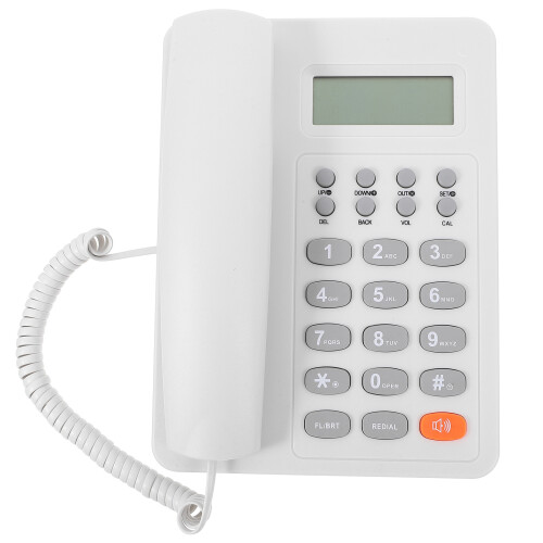 3Sets Versatile White Desk Phone Reusable Desktop Telephone for Office 1