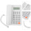 3Sets Versatile White Desk Phone Reusable Desktop Telephone for Office 10