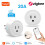 3X TUYA 20A  Plug Zigbee Socket with Power Monitor Timing Function Voice Control Works US Plug 2