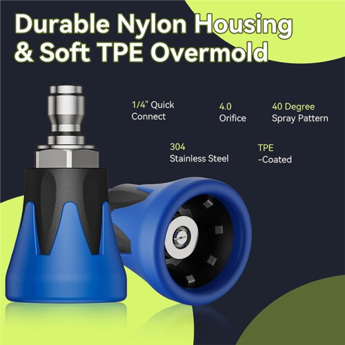 40-Degree Pressure Washer Nozzle Tips Enhanced Protection Stainless Internals for Efficient Cleaning 2
