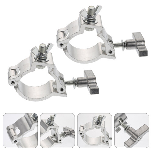 8Stk Aluminium Truss Lichtklammer Silber Robuste Lampenzubehör 1