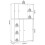 (Chipboard, White) Office cabinet sliding doors Salia 5f B100 5