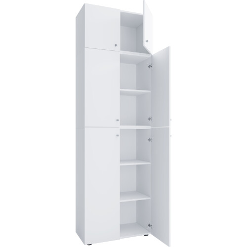 (Chipboard, Brown) Office cupboard file cabinet Lona 5-compartment A 1