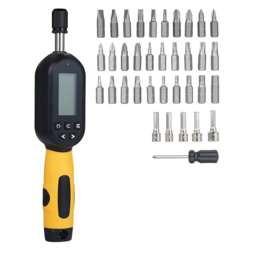 Conjunto de Chaves de Fenda Digitais com Visor de Torque, Medidor de Torque e Testador de Bits de 10,74 A 106,21 Polegadas-Libras (1,2 A 12 N.M) com