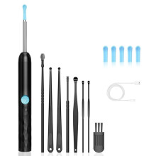 WiFi Ear Cleaner Camera Ear Wax Health CareEar Cleaner Kit Ear Spoon Compartment Endoscope Ear Picker Black
