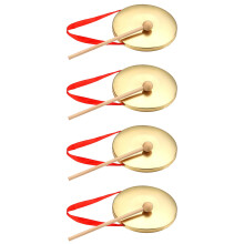 4Sets Traditionelles Messing Gong Instrument Golden Für Kinder &