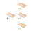 4Pièces Étagères Flottantes Bois Beige Usage Polyvalent 1