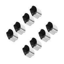 8Stk Silberne Handlauf Endabdeckungen PVC Für Treppen Geländer