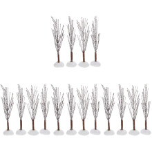 16Stk DIY Eisendraht Baum Mit Kunstschnee, Bunter Schmuck