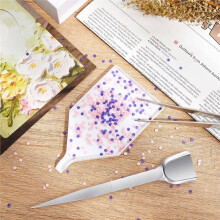 20 Pieces Art Trays and 3 Pieces Bead Scoop Rhinestone Tweezers for Jewelry Making Gems Crystals Accessories and Tools A