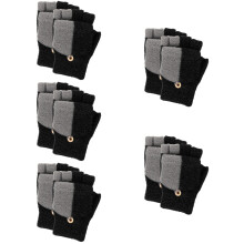 5Paare Damen Wärmende Strickhandschuhe Finger Outdoor