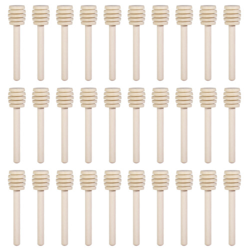 30Stk 8Cm Lange Mini Holz Honigstab Für Honigglas