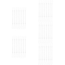 40Stk Plastik Federseil Lanyard Weiß Stylus Stift Anhänger